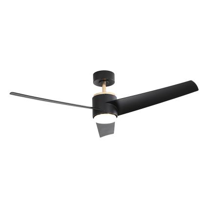 Immax NEO 07280L - LED Laeventilaator BEAUTY LED/18W/230V Wi-Fi Tuya must d. 132 cm + kaugjuhtimispult