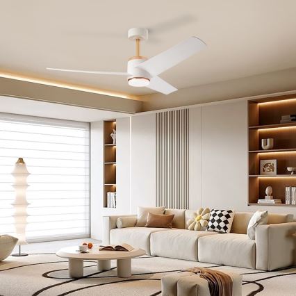 Immax NEO 07281L - LED+CCT hämardatav laeventilaator BEAUTY LED/18W/230V 3000/4000/6000K Wi-Fi Tuya Ø 132 cm + kaugjuhtimispult