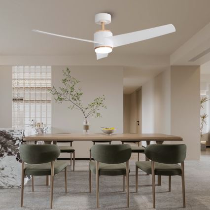 Immax NEO 07281L - LED+CCT hämardatav laeventilaator BEAUTY LED/18W/230V 3000/4000/6000K Wi-Fi Tuya Ø 132 cm + kaugjuhtimispult