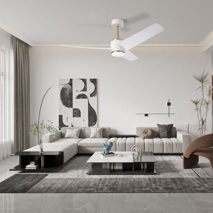 Immax NEO 07281L - LED+CCT hämardatav laeventilaator BEAUTY LED/18W/230V 3000/4000/6000K Wi-Fi Tuya Ø 132 cm + kaugjuhtimispult