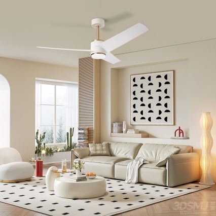 Immax NEO 07281L - LED+CCT Hämardatav laeventilaator BEAUTY LED/18W/230V 3000/4000/6000K Wi-Fi Tuya + kaugjuhtimispult