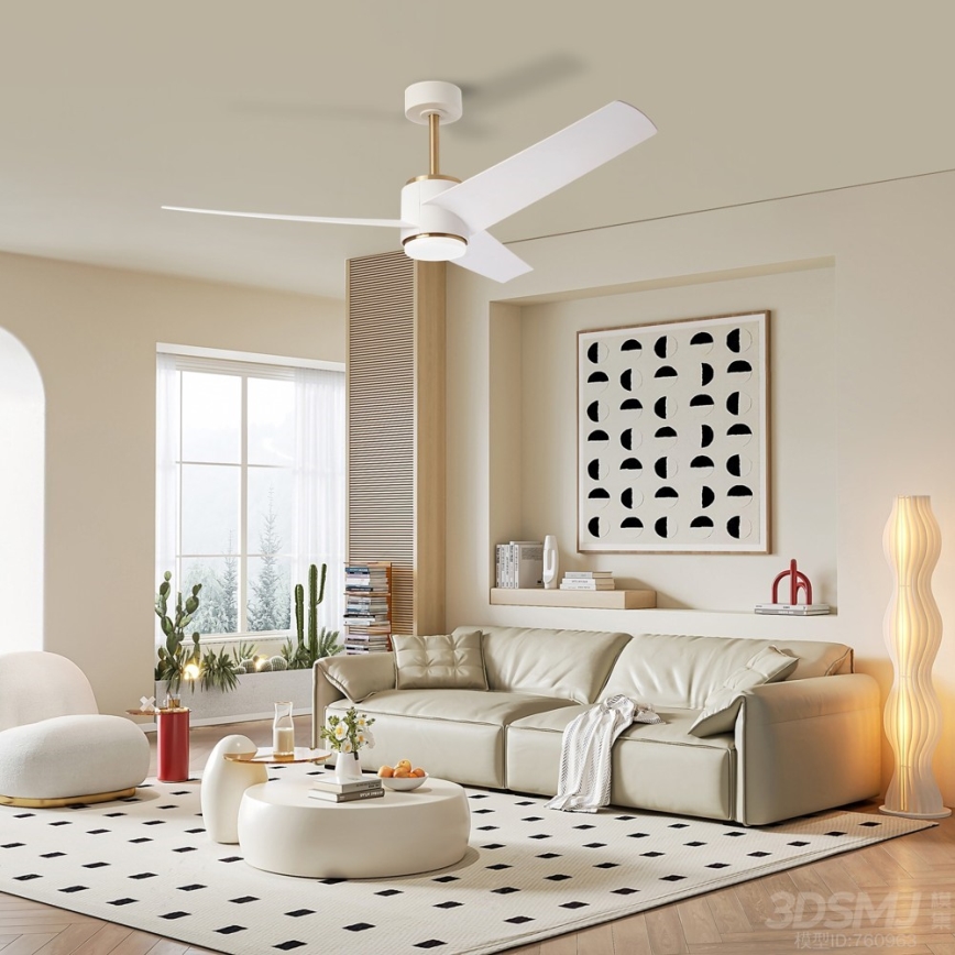 Immax NEO 07281L - LED+CCT Hämardatav laeventilaator BEAUTY LED/18W/230V 3000/4000/6000K Wi-Fi Tuya + kaugjuhtimispult
