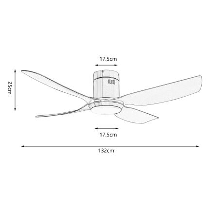Immax NEO 07282L - LED+CCT hämardatav laeventilaator PURE LED/24W/230V 3000/4000/6000K Wi-Fi Tuya + kaugjuhtimispult