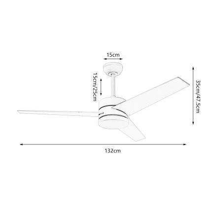 Immax NEO 07284L - LED+CCT hämardatav laeventilaator VARIABLE LED/24W/230V 3000/4000/6000K Wi-Fi Tuya + kaugjuhtimispult