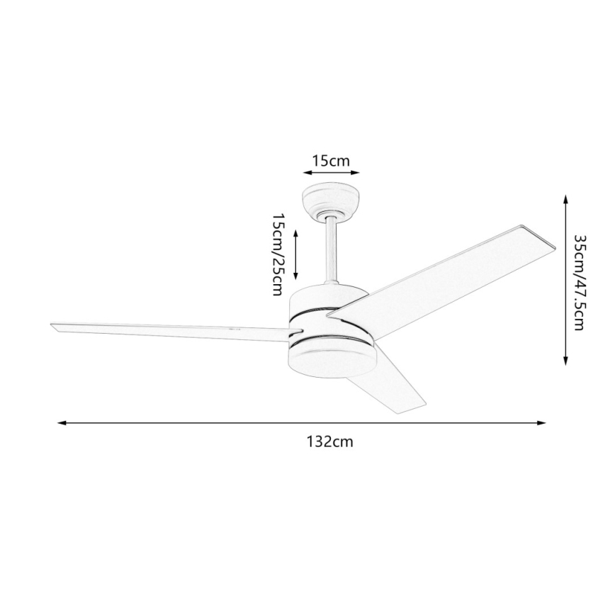 Immax NEO 07284L - LED+CCT hämardatav laeventilaator VARIABLE LED/24W/230V 3000/4000/6000K Wi-Fi Tuya + kaugjuhtimispult
