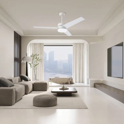 Immax NEO 07284L - LED+CCT hämardatav laeventilaator VARIABLE, LED 24 W, 230 V, 3000/4000/6000 K, Wi‑Fi (Tuya), Ø 132 cm + kaugjuhtimispult