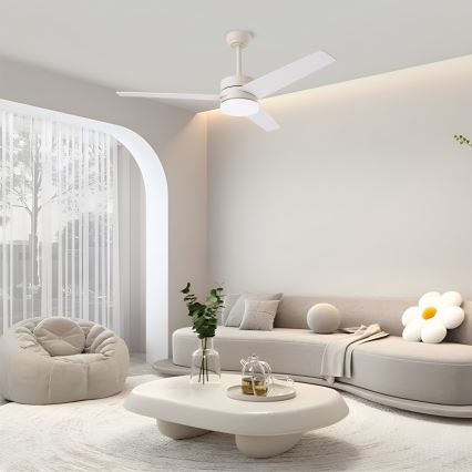 Immax NEO 07284L - LED+CCT hämardatav laeventilaator VARIABLE, LED 24 W, 230 V, 3000/4000/6000 K, Wi‑Fi (Tuya), Ø 132 cm + kaugjuhtimispult