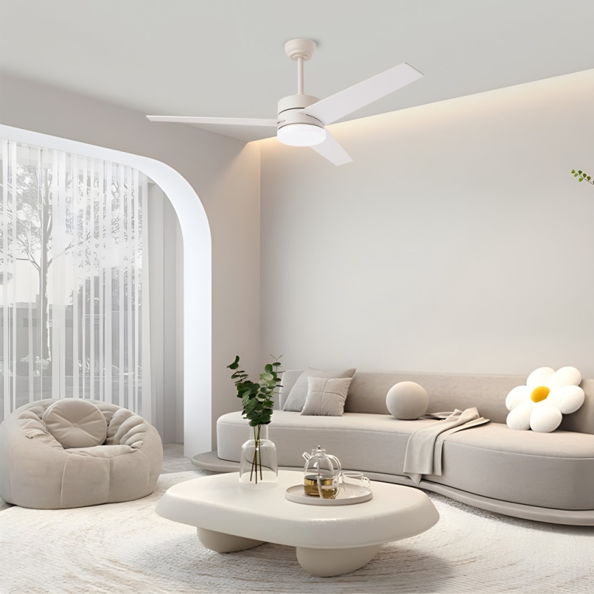 Immax NEO 07284L - LED+CCT hämardatav laeventilaator VARIABLE, LED 24 W, 230 V, 3000/4000/6000 K, Wi‑Fi (Tuya), Ø 132 cm + kaugjuhtimispult