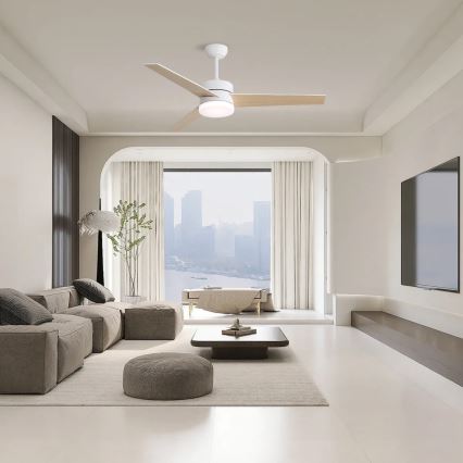 Immax NEO 07284L - LED+CCT hämardatav laeventilaator VARIABLE, LED 24 W, 230 V, 3000/4000/6000 K, Wi‑Fi (Tuya), Ø 132 cm + kaugjuhtimispult