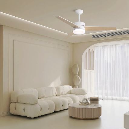 Immax NEO 07284L - LED+CCT hämardatav laeventilaator VARIABLE, LED 24 W, 230 V, 3000/4000/6000 K, Wi‑Fi (Tuya), Ø 132 cm + kaugjuhtimispult