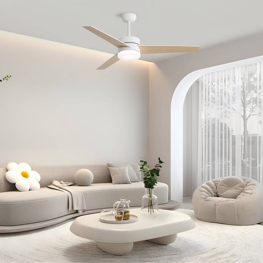 Immax NEO 07284L - LED+CCT hämardatav laeventilaator VARIABLE, LED 24 W, 230 V, 3000/4000/6000 K, Wi‑Fi (Tuya), Ø 132 cm + kaugjuhtimispult