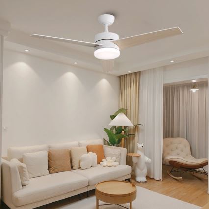 Immax NEO 07284L - LED+CCT hämardatav laeventilaator VARIABLE, LED 24 W, 230 V, 3000/4000/6000 K, Wi‑Fi (Tuya), Ø 132 cm + kaugjuhtimispult