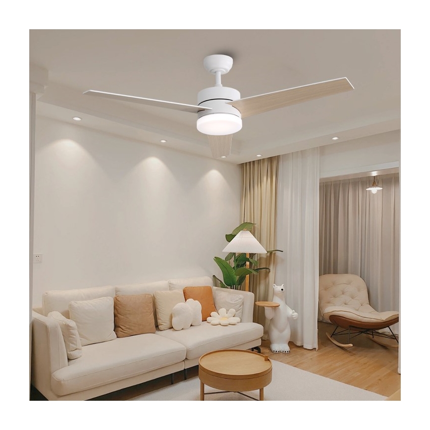 Immax NEO 07284L - LED+CCT hämardatav laeventilaator VARIABLE, LED 24 W, 230 V, 3000/4000/6000 K, Wi‑Fi (Tuya), Ø 132 cm + kaugjuhtimispult