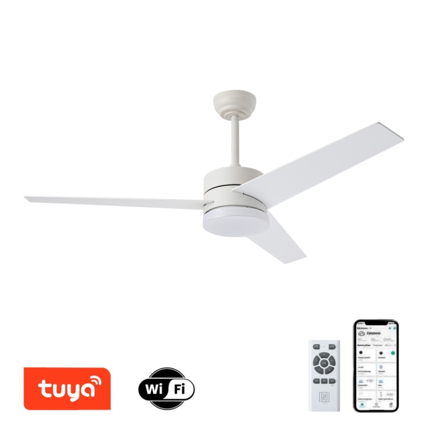 Immax NEO 07284L - LED+CCT hämardatav laeventilaator VARIABLE, LED 24 W, 230 V, 3000/4000/6000 K, Wi‑Fi (Tuya), Ø 132 cm + kaugjuhtimispult