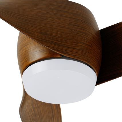 Immax NEO 07286L - LED Hämardatav laeventilaator WAVE LED/18W/230V Wi-Fi Tuya pruun + kaugjuhtimispult
