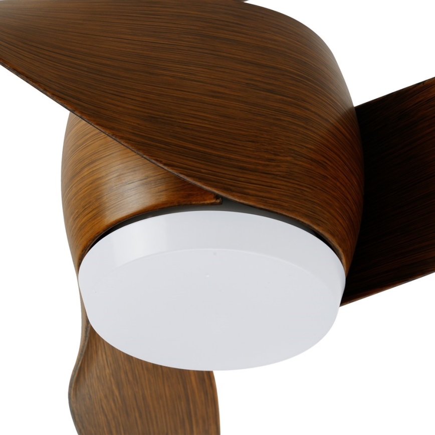 Immax NEO 07286L - LED Hämardatav laeventilaator WAVE LED/18W/230V Wi-Fi Tuya pruun + kaugjuhtimispult
