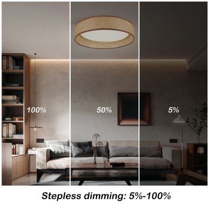 Immax NEO 07288L - LED+CCT hämardatav laevalgusti LONA LED/36W/230V 3000-6000K Wi-Fi Tuya läbimõõt 45,5 cm + kaugjuhtimispult
