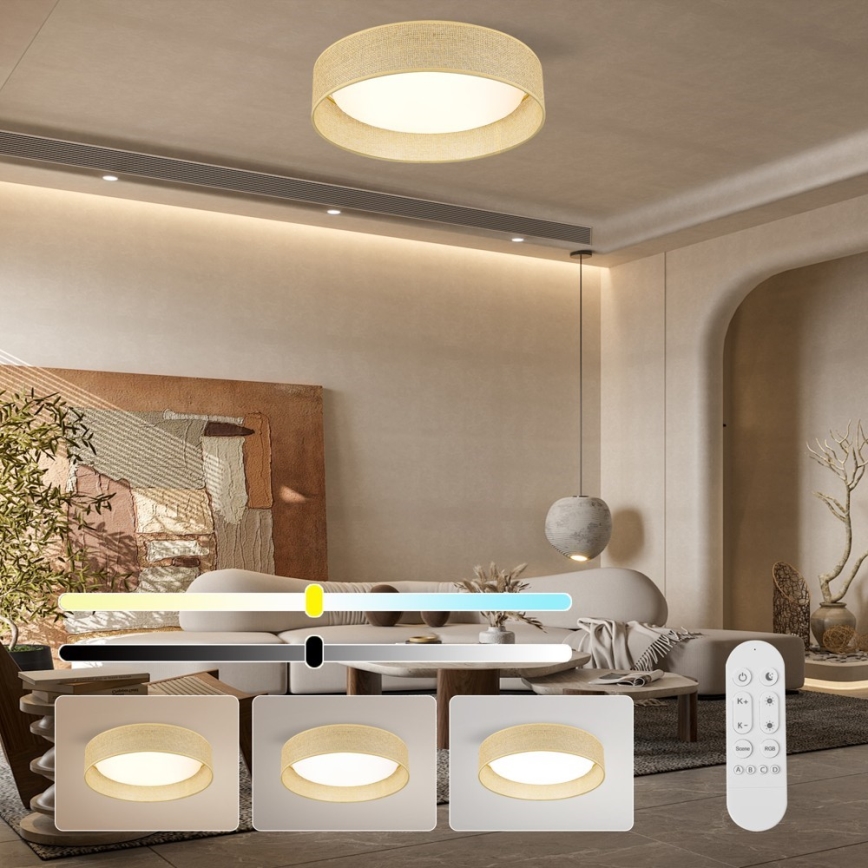 Immax NEO 07289L - LED+CCT hämardatav laelamp LONA LED/36W/230V 3000-6000K Wi-Fi Tuya läbimõõt 45,5 cm + kaugjuhtimispult