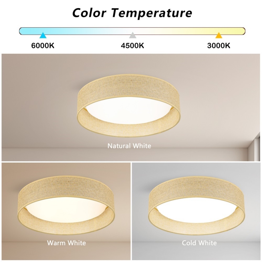 Immax NEO 07289L - LED+CCT hämardatav laelamp LONA LED/36W/230V 3000-6000K Wi-Fi Tuya läbimõõt 45,5 cm + kaugjuhtimispult