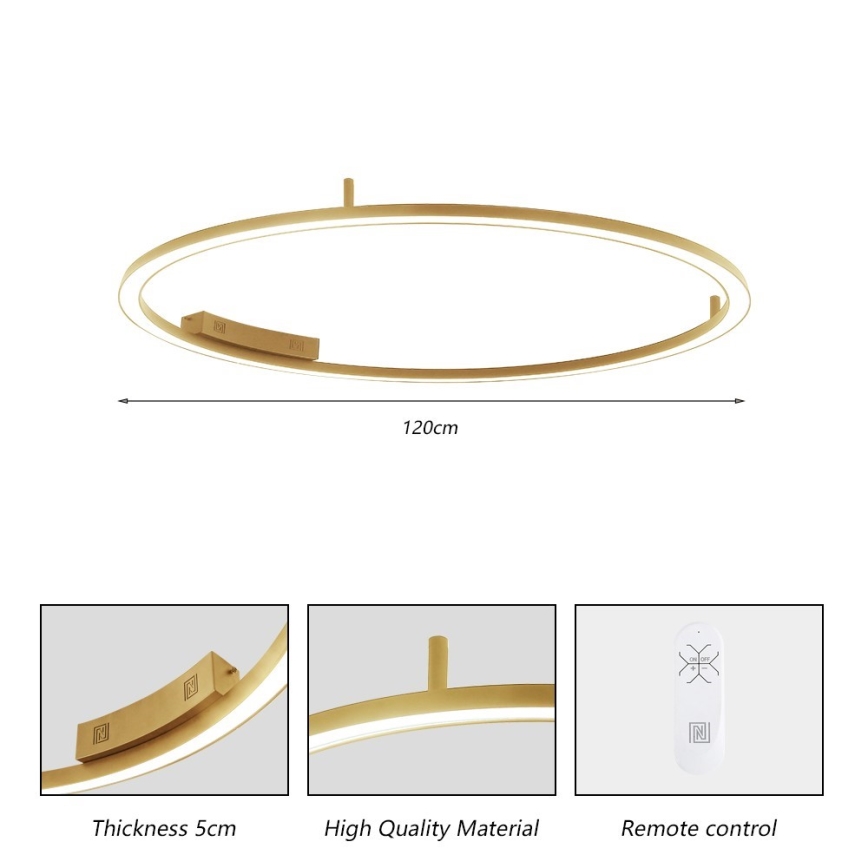 Immax NEO 07290-120G - LED+CCT hämardatav laelamp FINO LED/55W/230V 2700-6500K Tuya, läbimõõt 120 cm + kaugjuhtimispult