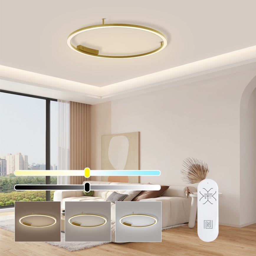 Immax NEO 07291-80G - LED+CCT hämardatav laelamp FINO LED/55W/230V 2700-6500K Tuya, läbimõõt 80 cm + kaugjuhtimispult