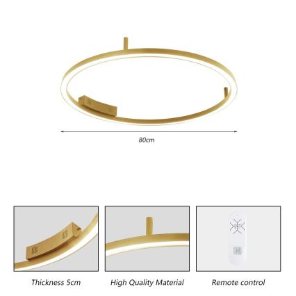 Immax NEO 07291-80G - LED+CCT hämardatav laelamp FINO LED/55W/230V 2700-6500K Tuya, läbimõõt 80 cm + kaugjuhtimispult