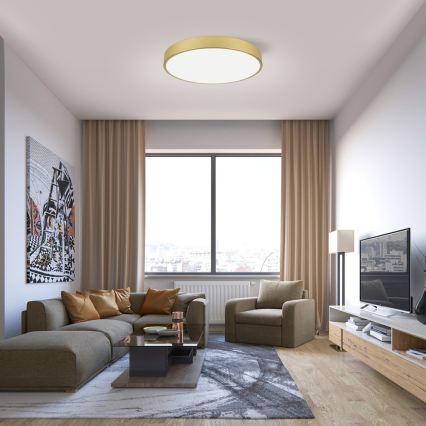 Immax NEO 07293L - LED hämardatav laelamp NEO LITE SEMPLICI LED/60W/230V 3000-6000K läbimõõt 60 cm Wi-Fi Tuya kuldne + kaugjuhtimispult
