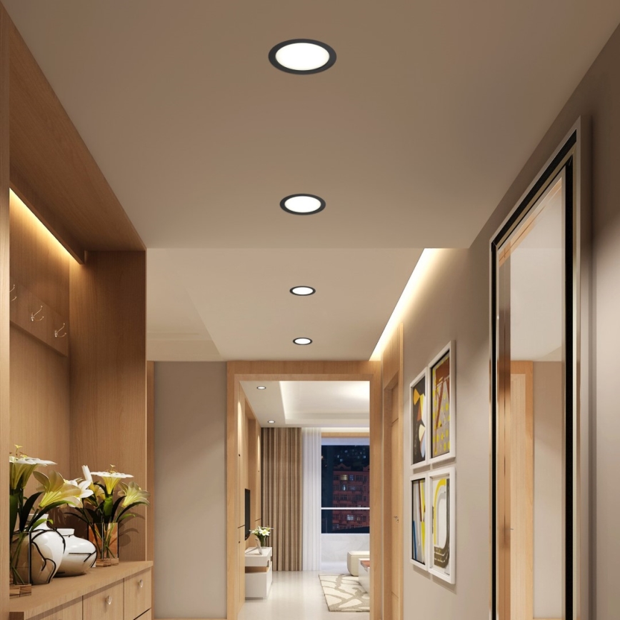 Immax NEO 07294L - LED-hämardatav süvistatav laevalgusti DOWN LED/36W/230V Wi‑Fi Tuya läbimõõt 23 cm must