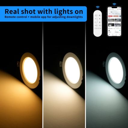 Immax NEO 07294L - LED-hämardatav süvistatav laevalgusti DOWN LED/36W/230V Wi‑Fi Tuya läbimõõt 23 cm must