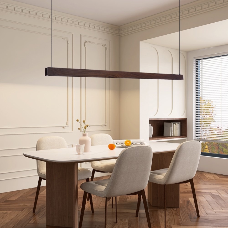 Immax NEO 07301L - Hämardatav LED-rippvalgusti kaablil MADEIRA LED/33W/230V Wi-Fi Tuya 152 cm pähkel + kaugjuhtimispult