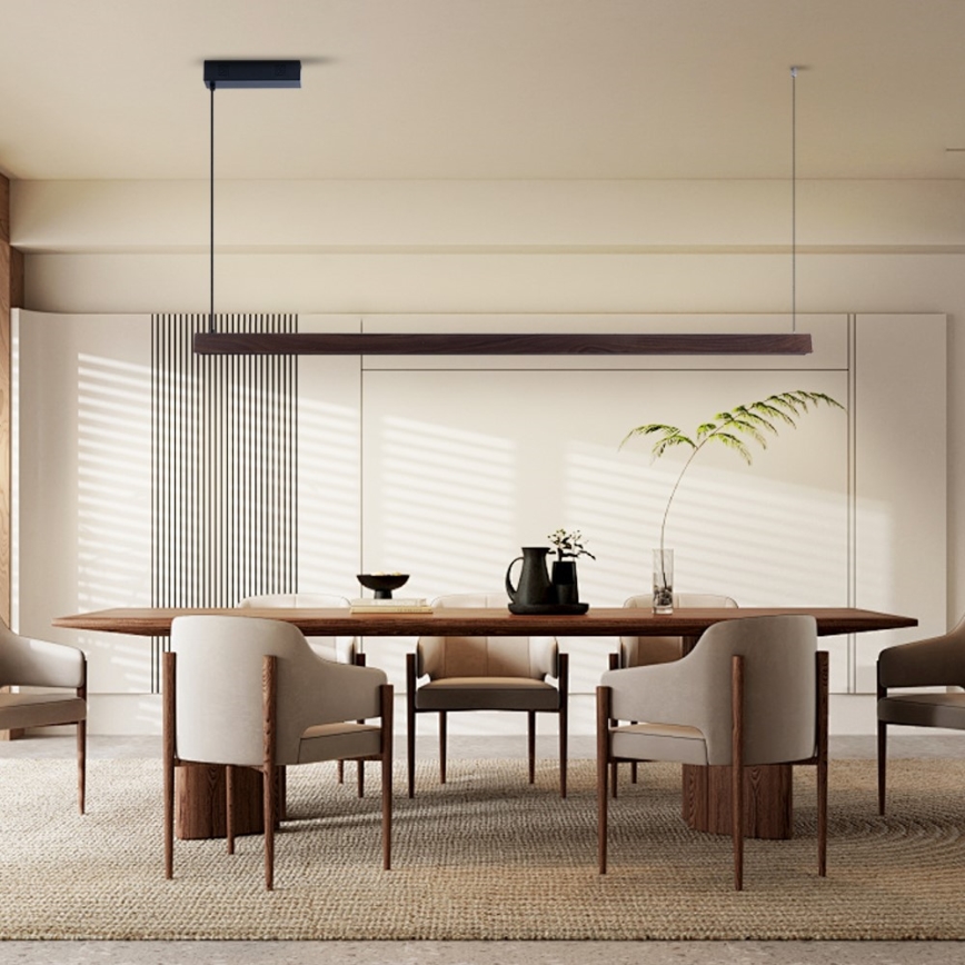 Immax NEO 07302L - LED hämardatav ripplamp kaablil MADEIRA LED/44W/230V Wi-Fi Tuya 202 cm pähkel + kaugjuhtimispult