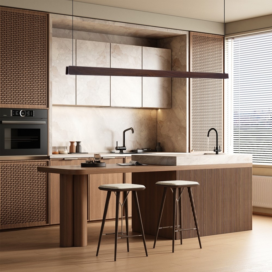 Immax NEO 07302L - LED hämardatav ripplamp kaablil MADEIRA LED/44W/230V Wi-Fi Tuya 202 cm pähkel + kaugjuhtimispult