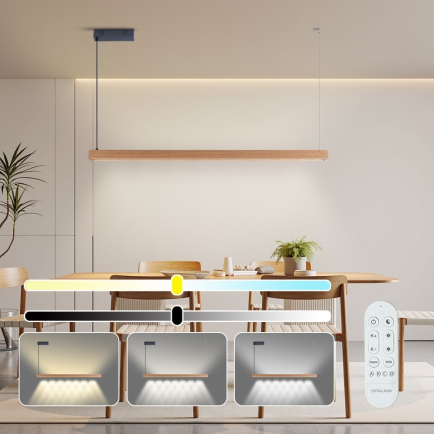 Immax NEO 07303L - hämardatav LED-rippvalgusti riputustrossil MADEIRA LED/26W/230V Wi‑Fi Tuya 122 cm tamm + kaugjuhtimispult