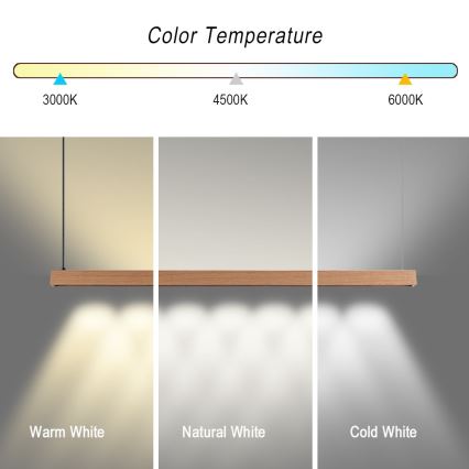 Immax NEO 07303L - hämardatav LED-rippvalgusti riputustrossil MADEIRA LED/26W/230V Wi‑Fi Tuya 122 cm tamm + kaugjuhtimispult