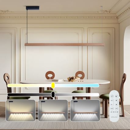 Immax NEO 07304L - hämardatav LED-rippvalgusti riputuskaabliga MADEIRA LED/33W/230V Wi‑Fi Tuya 152 cm tamm + kaugjuhtimispult