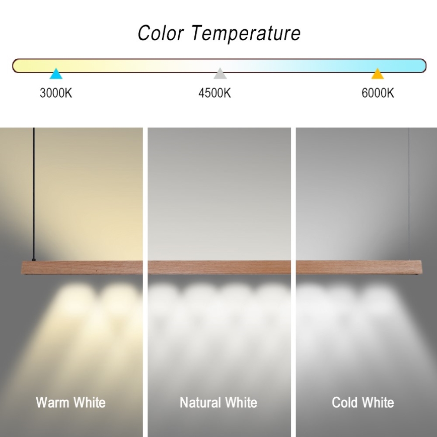 Immax NEO 07304L - hämardatav LED-rippvalgusti riputuskaabliga MADEIRA LED/33W/230V Wi‑Fi Tuya 152 cm tamm + kaugjuhtimispult