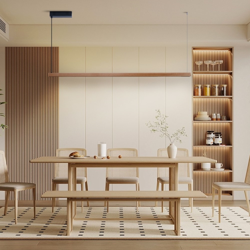 Immax NEO 07305L - hämaratav LED-ripplamp kaablil MADEIRA LED/44W/230V Wi-Fi Tuya 202 cm tamm + kaugjuhtimispult