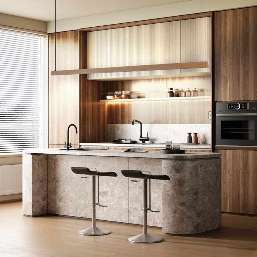 Immax NEO 07305L - hämaratav LED-ripplamp kaablil MADEIRA LED/44W/230V Wi-Fi Tuya 202 cm tamm + kaugjuhtimispult