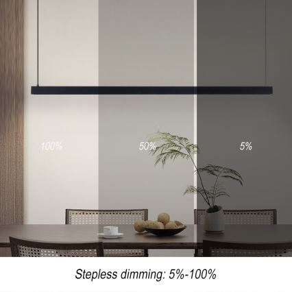 Immax NEO 07307L - LED hämardatav rippvalgusti kaabliga MADEIRA LED/33W/230V Wi-Fi Tuya 152 cm must + kaugjuhtimispult