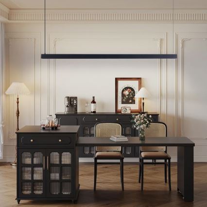 Immax NEO 07307L - LED hämardatav rippvalgusti kaabliga MADEIRA LED/33W/230V Wi-Fi Tuya 152 cm must + kaugjuhtimispult