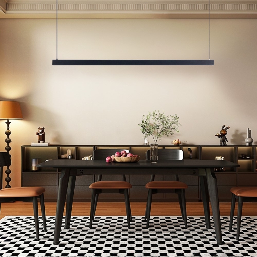 Immax NEO 07307L - LED hämardatav rippvalgusti kaabliga MADEIRA LED/33W/230V Wi-Fi Tuya 152 cm must + kaugjuhtimispult