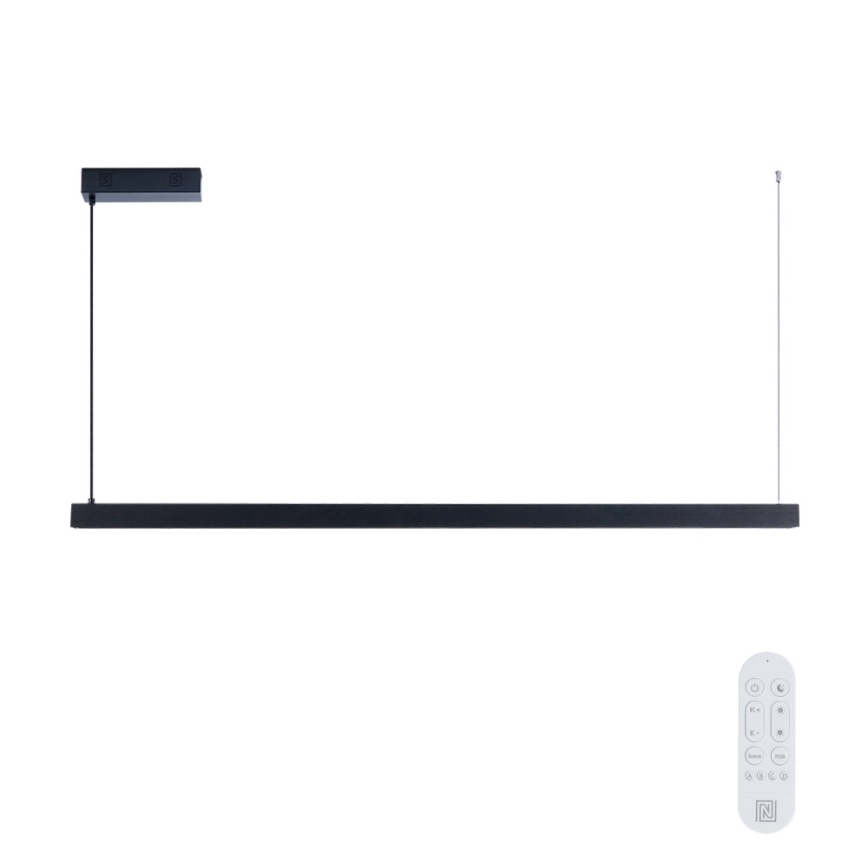 Immax NEO 07307L - LED hämardatav rippvalgusti kaabliga MADEIRA LED/33W/230V Wi-Fi Tuya 152 cm must + kaugjuhtimispult