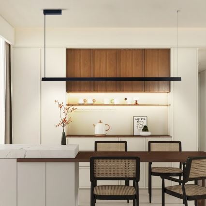 Immax NEO 07308L - hämardatav rippvalgusti kaablil MADEIRA LED/44W/230V Wi-Fi Tuya 202 cm must + kaugjuhtimispult