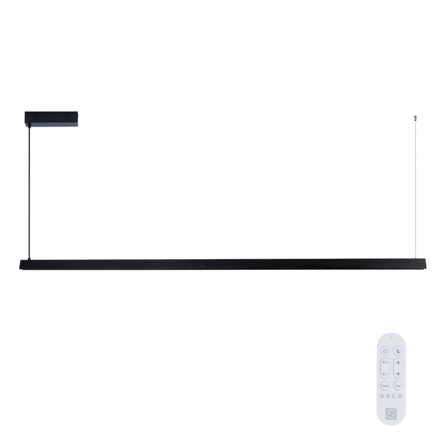 Immax NEO 07308L - hämardatav rippvalgusti kaablil MADEIRA LED/44W/230V Wi-Fi Tuya 202 cm must + kaugjuhtimispult