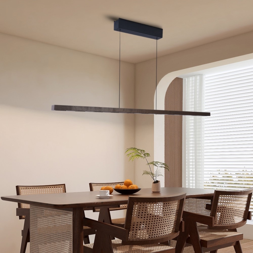 Immax NEO 07309L - LED-hämardatav rippvalgusti kaablil anduriga MADEIRA LED/37W/230V 157 cm pähkel