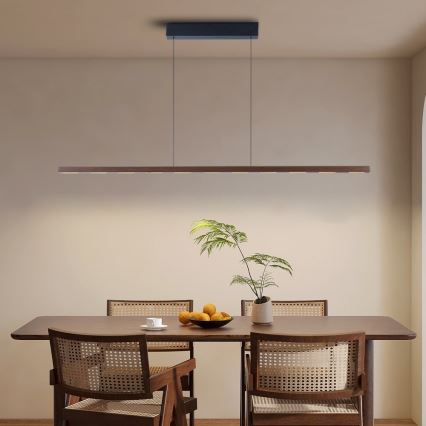 Immax NEO 07309L - LED-hämardatav rippvalgusti kaablil anduriga MADEIRA LED/37W/230V 157 cm pähkel