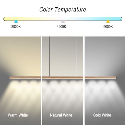 Immax NEO 07310L - Hämardatav LED-rippvalgusti kaablil anduriga MADEIRA LED/37W/230V 157 cm saarest