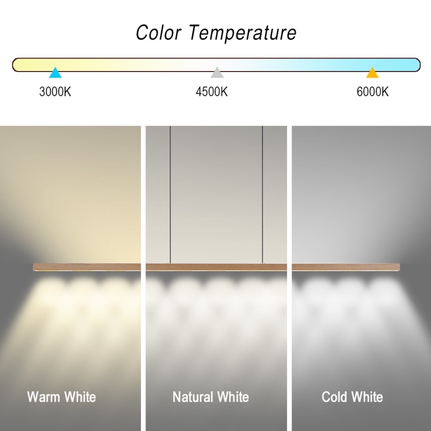 Immax NEO 07310L - Hämardatav LED-rippvalgusti kaablil anduriga MADEIRA LED/37W/230V 157 cm saarest