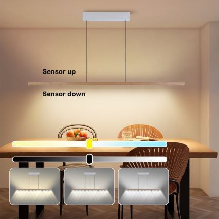 Immax NEO 07310L - Hämardatav LED-rippvalgusti kaablil anduriga MADEIRA LED/37W/230V 157 cm saarest