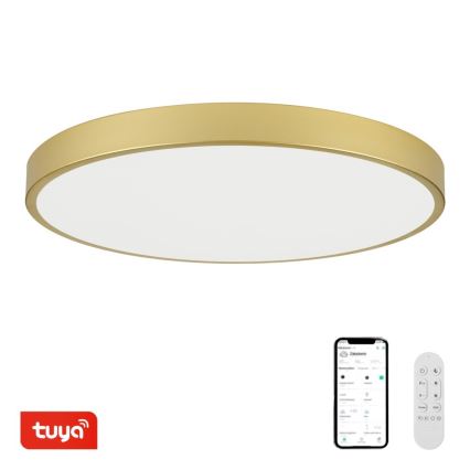 Immax NEO 07312L - hämardatav laelamp SEMPLICI LED, 128 W, 230 V, läbimõõt 100 cm, Wi-Fi Tuya, kuldne + kaugjuhtimispult